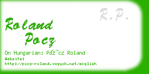 roland pocz business card